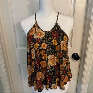 Farm Rio Multicolor, Floral Halter, Tank Top Size Small Flowy Festival Boho‎